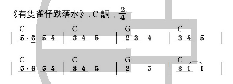 3.有隻雀仔跌落水